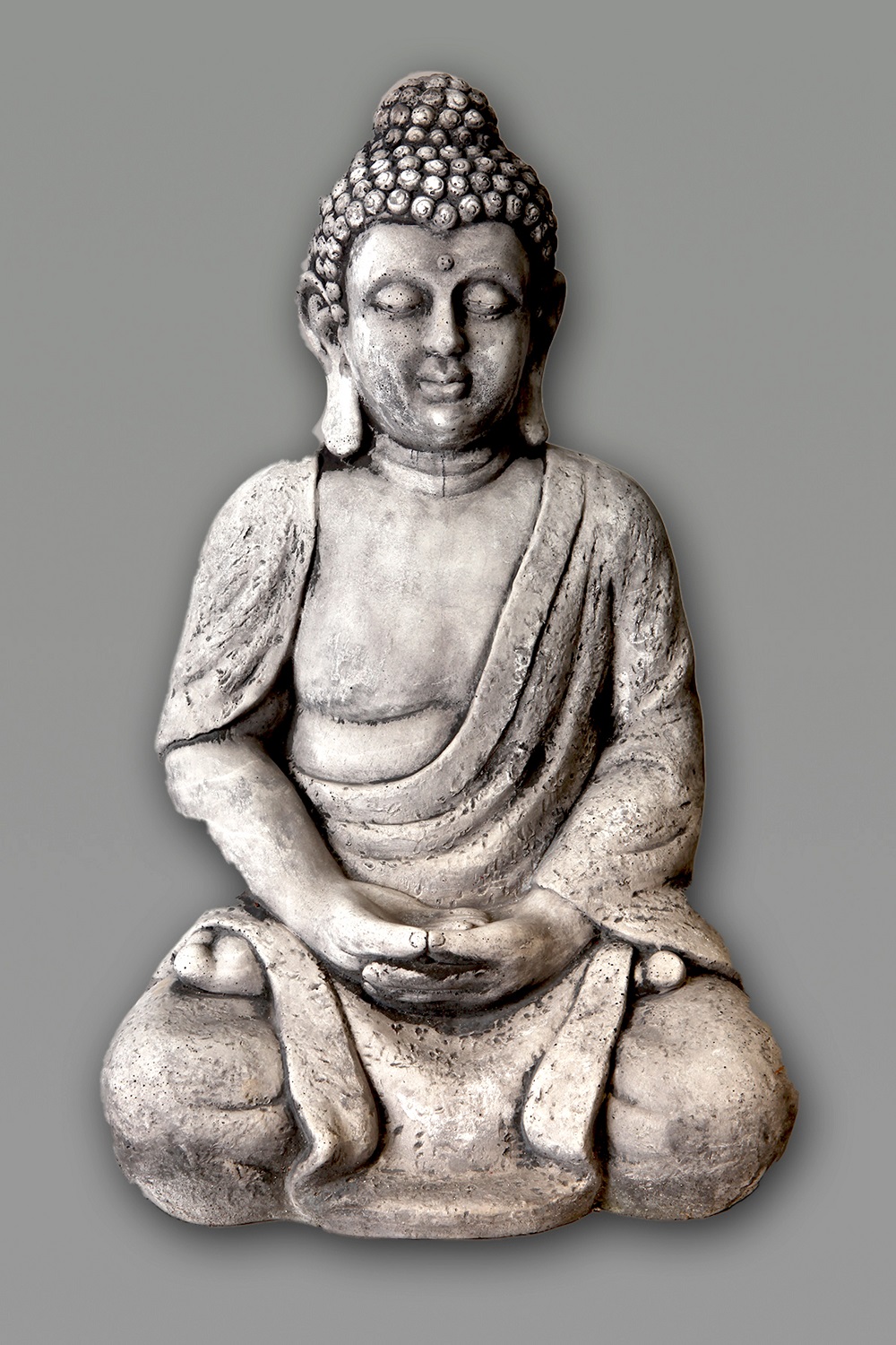 Schrijfmachine Reorganiseren Wanten Tuinbeeld Groot Boeddha beeld Beton - Roma Tuinbeelden