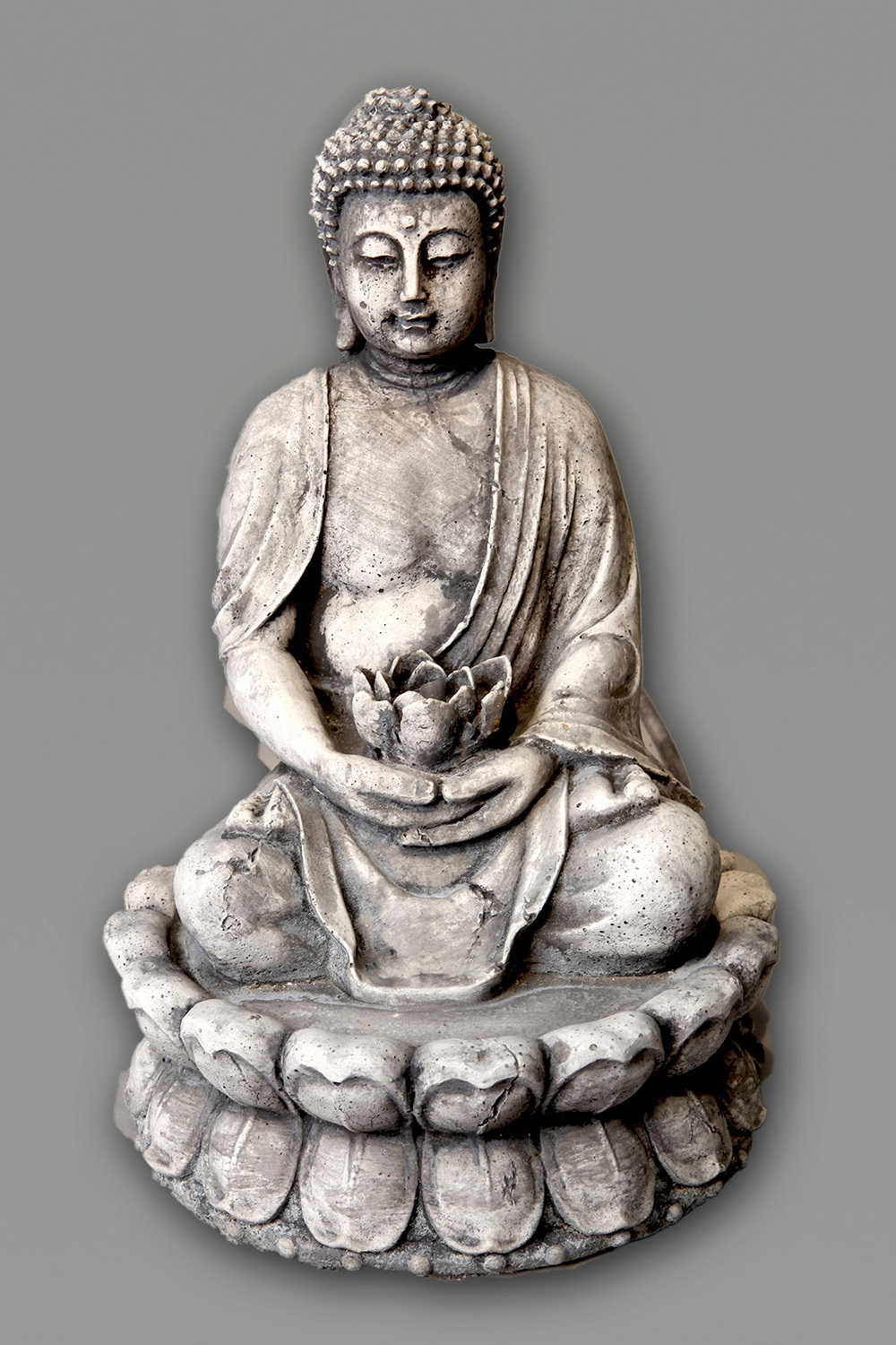 waarde Situatie Bibliografie Tuinbeeld Boeddha beeld Beton - Roma Tuinbeelden